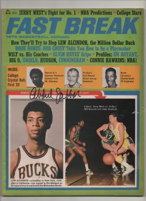 [1 of 1] 1970 Basketball Annual Fast Break-How they'll Try to Stop Lew, The Million Dollar Buck - Signed by Kareem Abdul-Jabbar