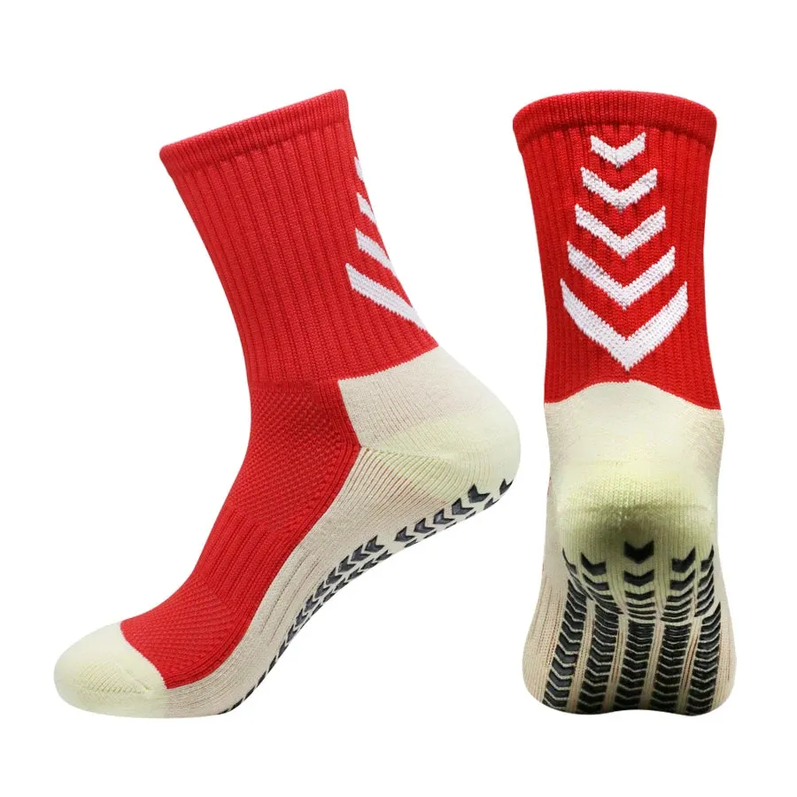 1 Pair New Men Women Soft Breathable Anti-slip Football Socks Running Soccer Basketball Badmintion Cycling Sports Grip Socks