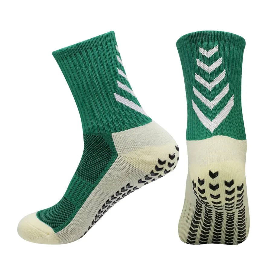 1 Pair New Men Women Soft Breathable Anti-slip Football Socks Running Soccer Basketball Badmintion Cycling Sports Grip Socks