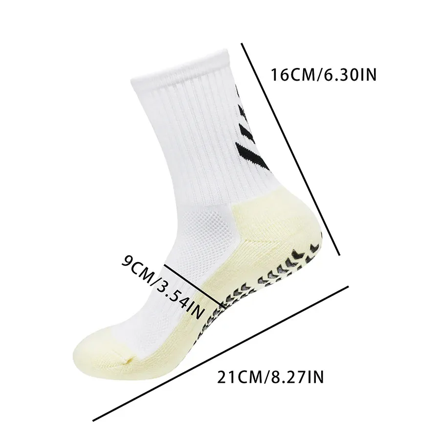 1 Pair New Men Women Soft Breathable Anti-slip Football Socks Running Soccer Basketball Badmintion Cycling Sports Grip Socks