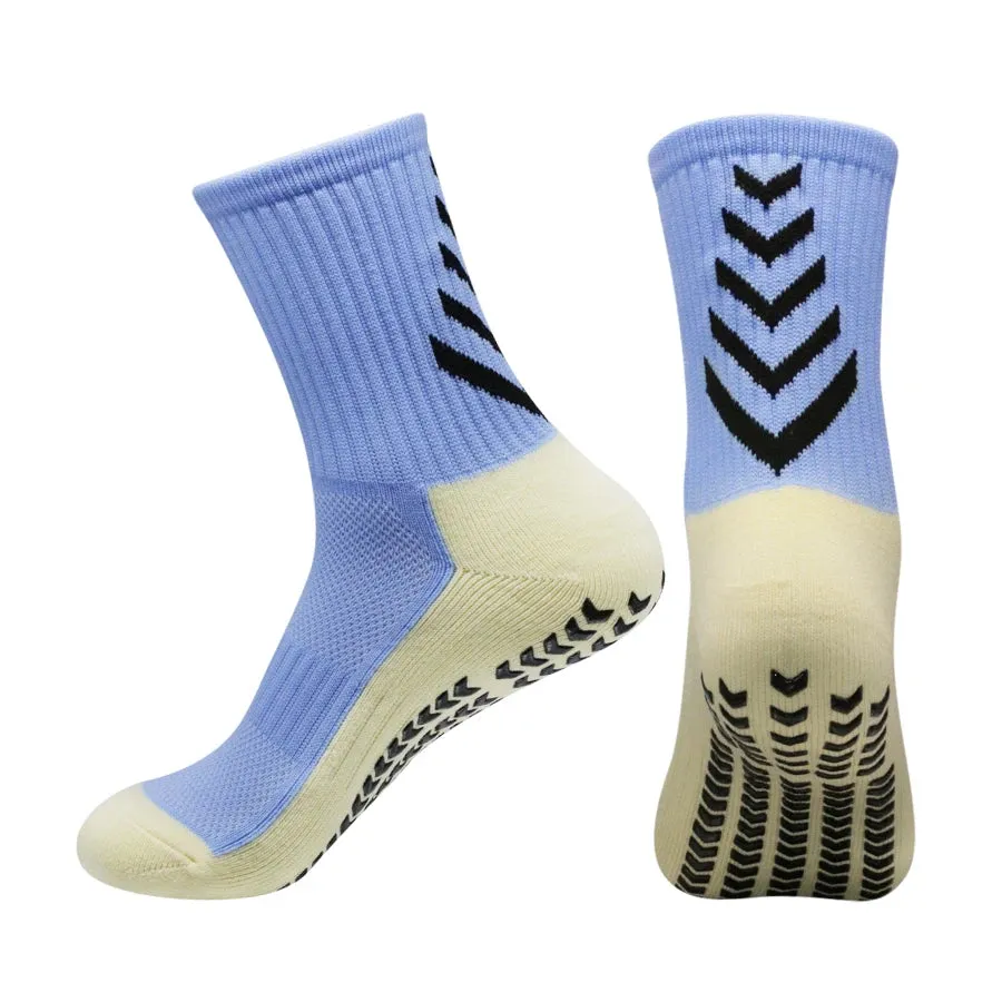 1 Pair New Men Women Soft Breathable Anti-slip Football Socks Running Soccer Basketball Badmintion Cycling Sports Grip Socks