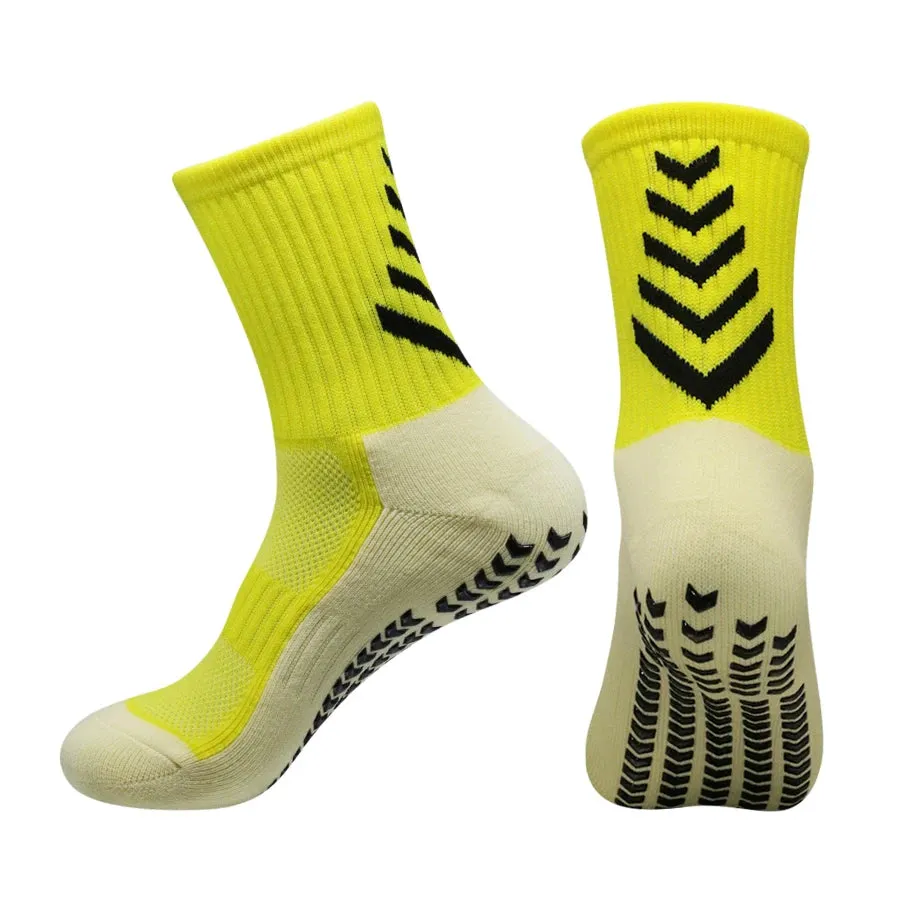 1 Pair New Men Women Soft Breathable Anti-slip Football Socks Running Soccer Basketball Badmintion Cycling Sports Grip Socks