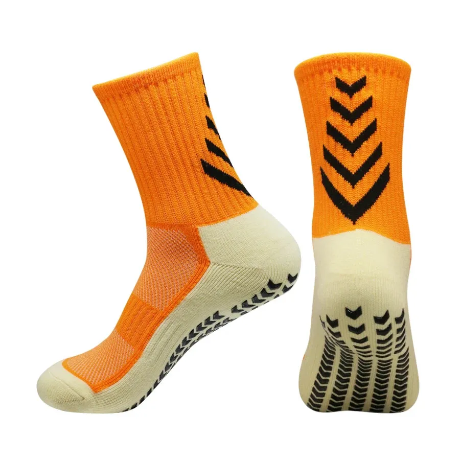 1 Pair New Men Women Soft Breathable Anti-slip Football Socks Running Soccer Basketball Badmintion Cycling Sports Grip Socks