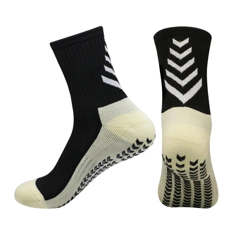 1 Pair New Men Women Soft Breathable Anti-slip Football Socks Running Soccer Basketball Badmintion Cycling Sports Grip Socks