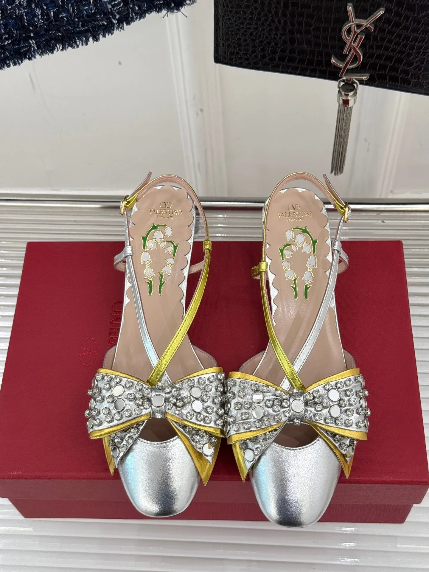 2025 Rhinestone Buckle Flats