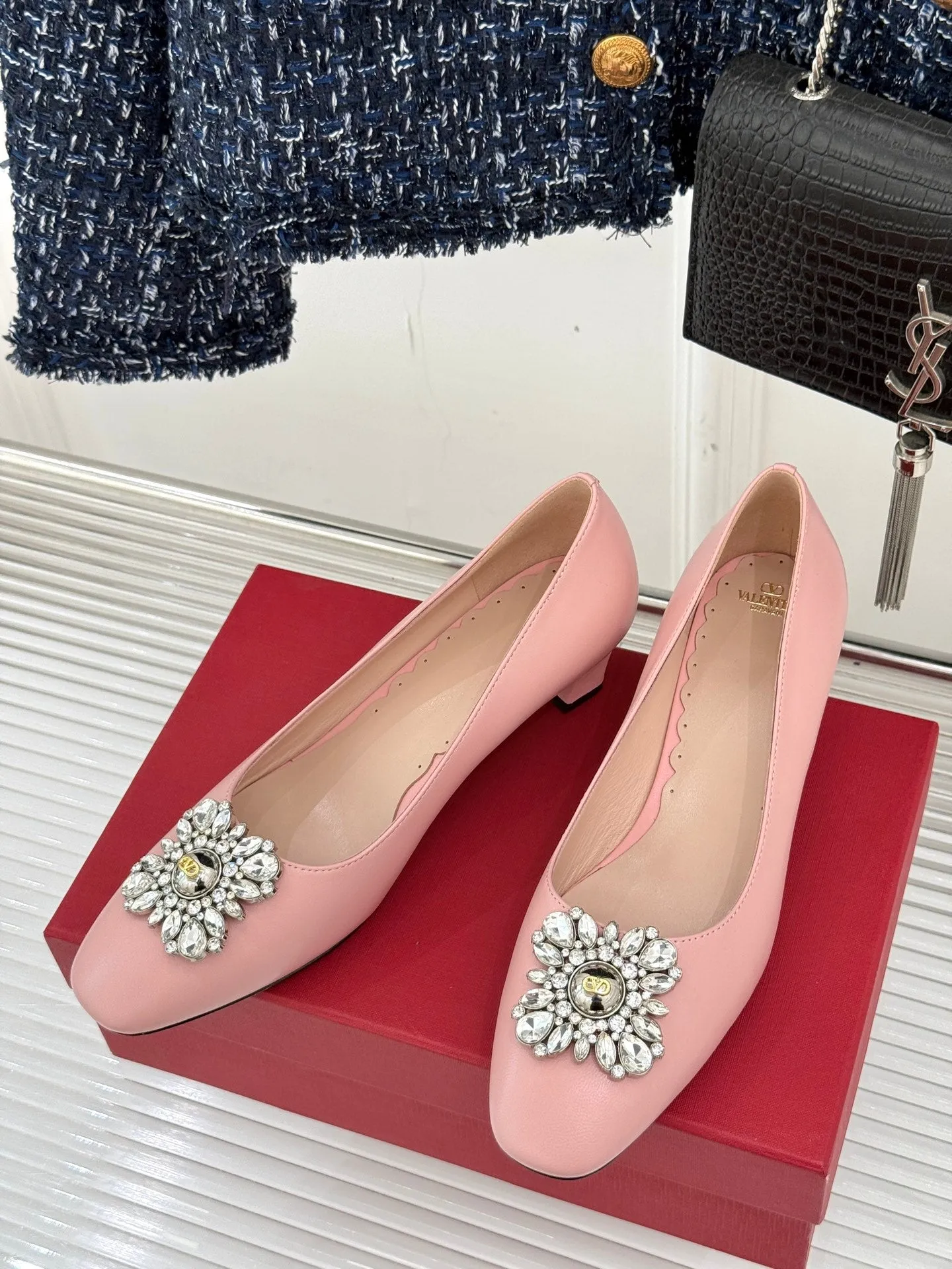 2025 Rhinestone Buckle Flats
