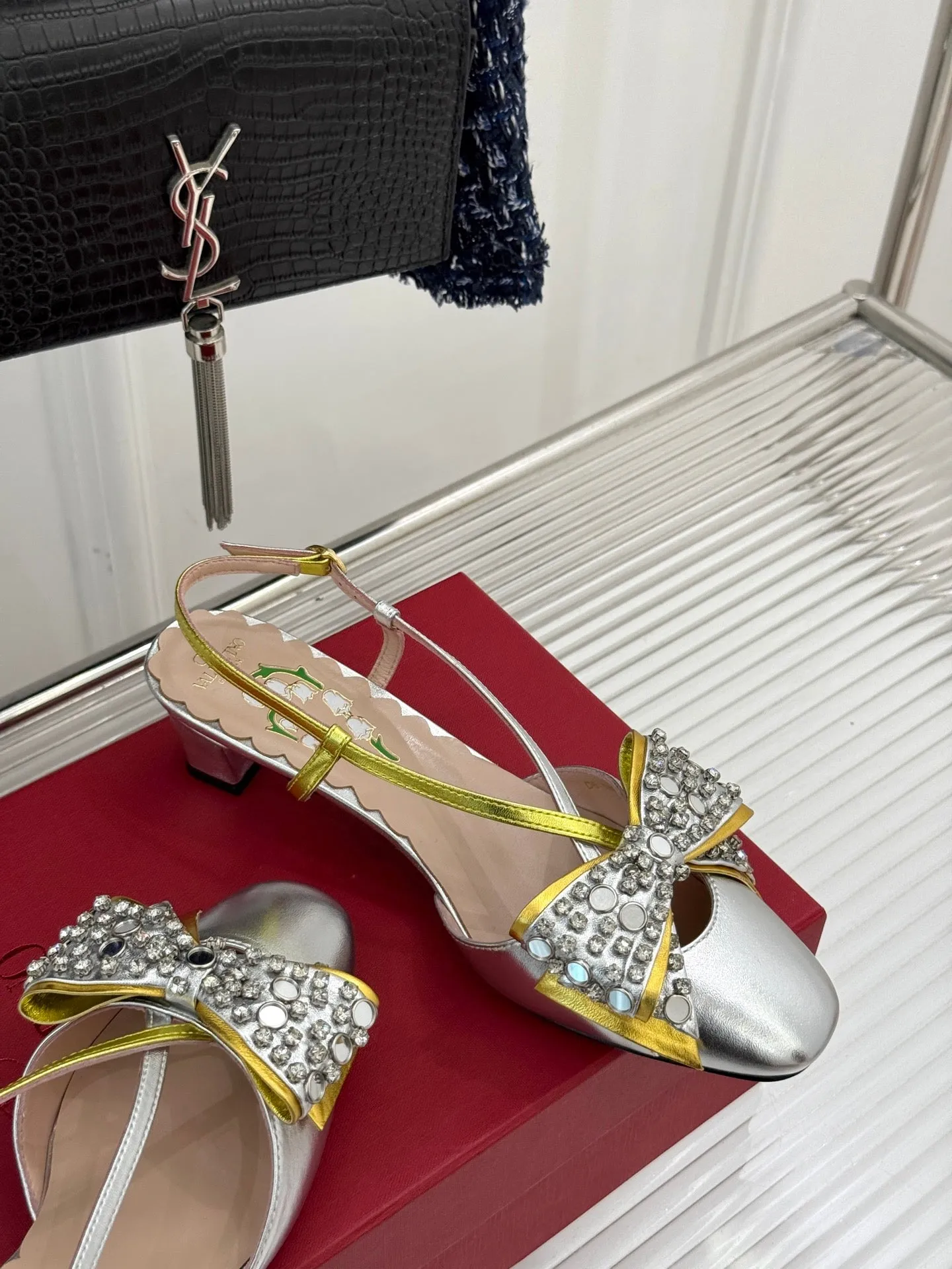 2025 Rhinestone Buckle Flats