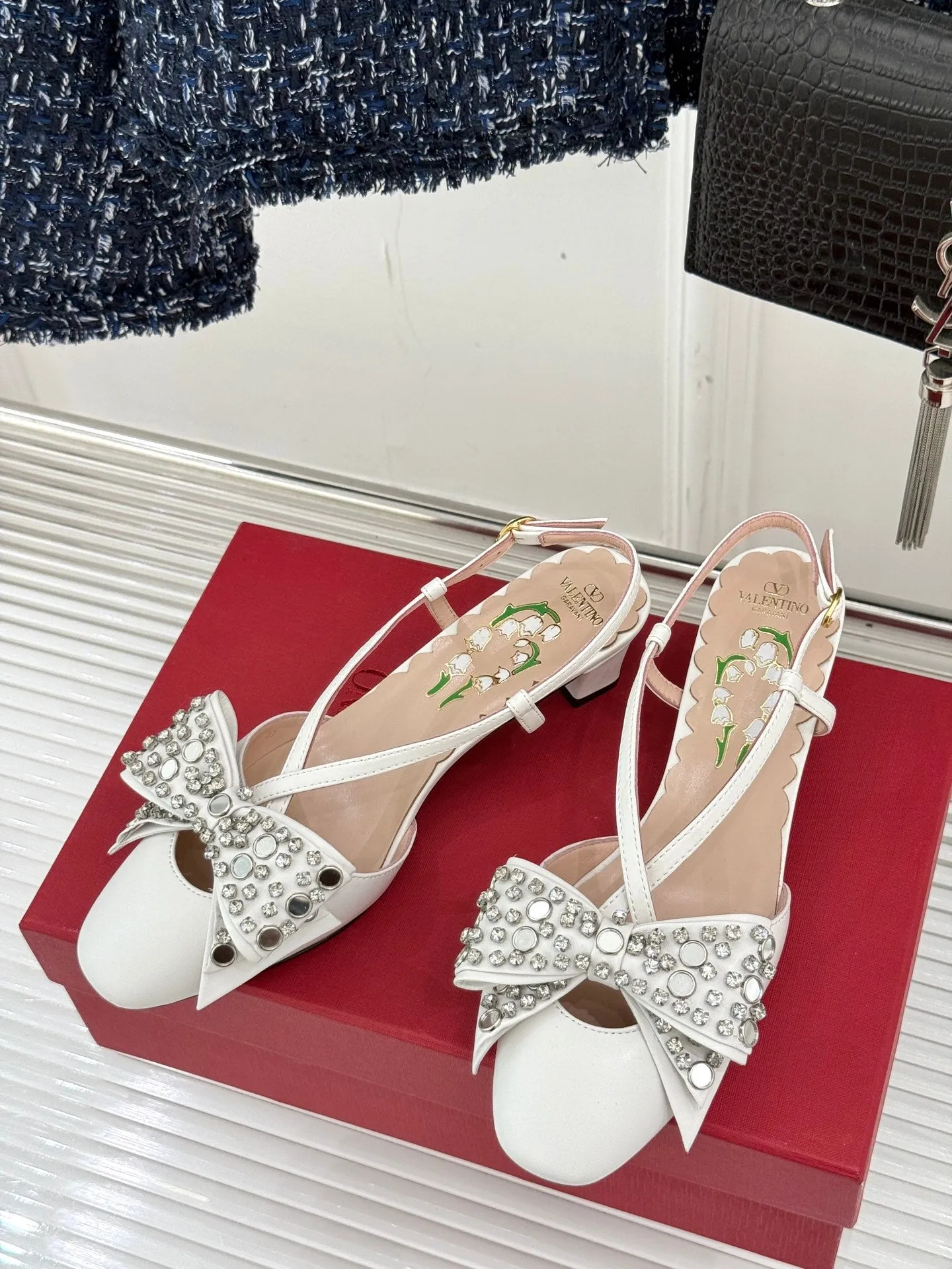 2025 Rhinestone Buckle Flats