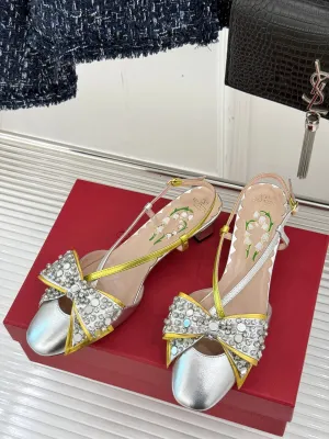 2025 Rhinestone Buckle Flats