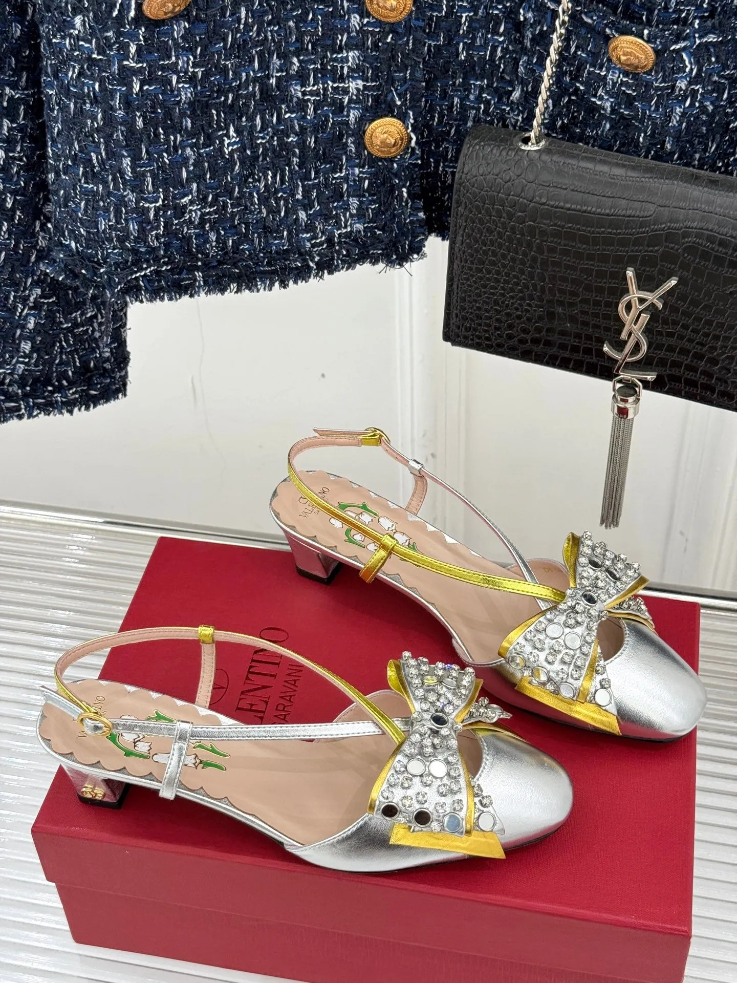 2025 Rhinestone Buckle Flats