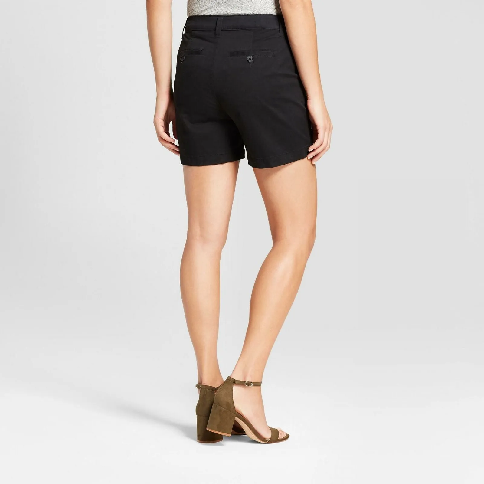 A New Day Women's 5-Inch Chino Shorts Black 6