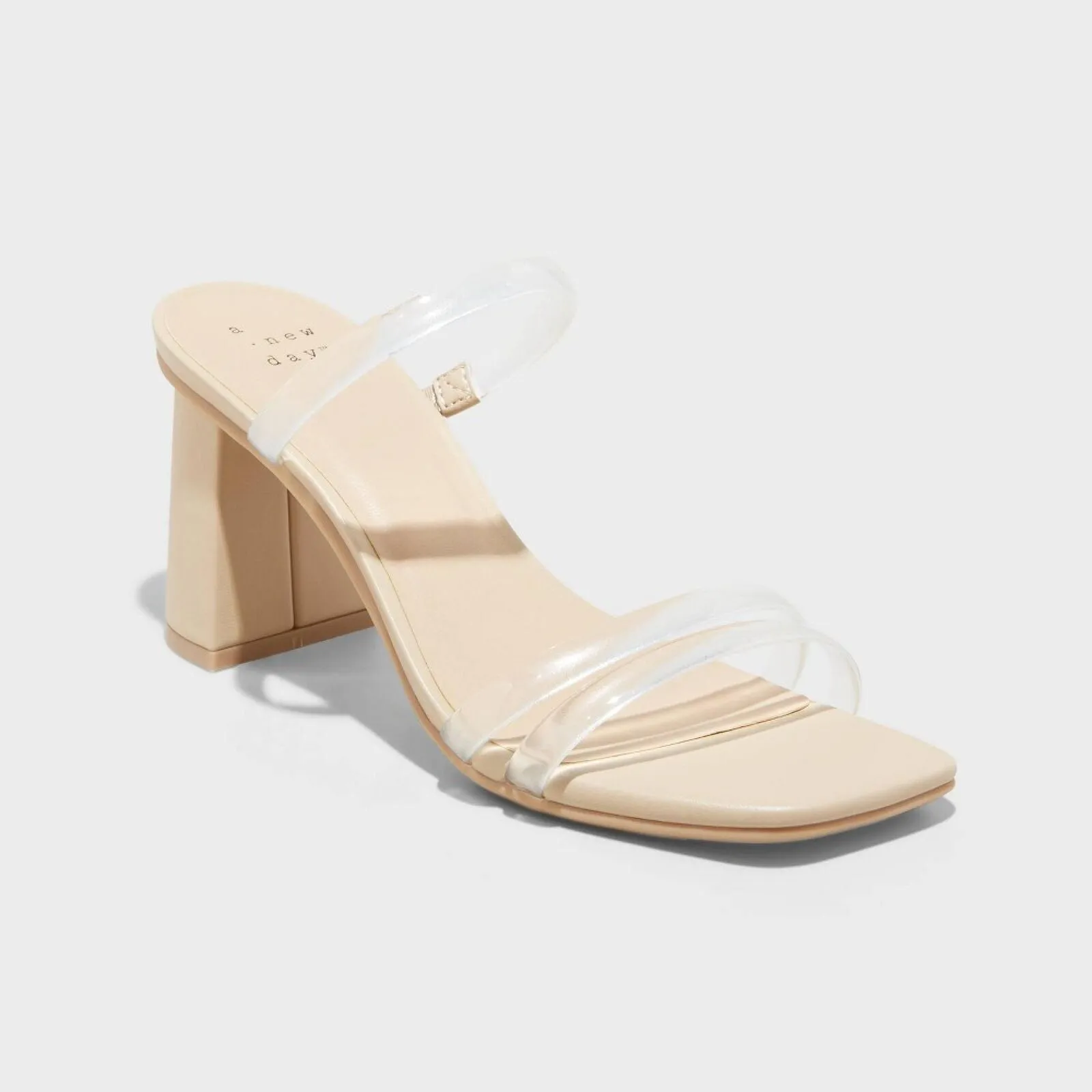 A New Day Women's Stacy Mule Heels 89530503 Brown Clear 8.5M
