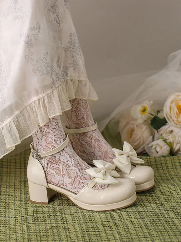 Academic Lolita Sandals Bows Round Toe PU Leather Burgundy Lolita Summer Shoes