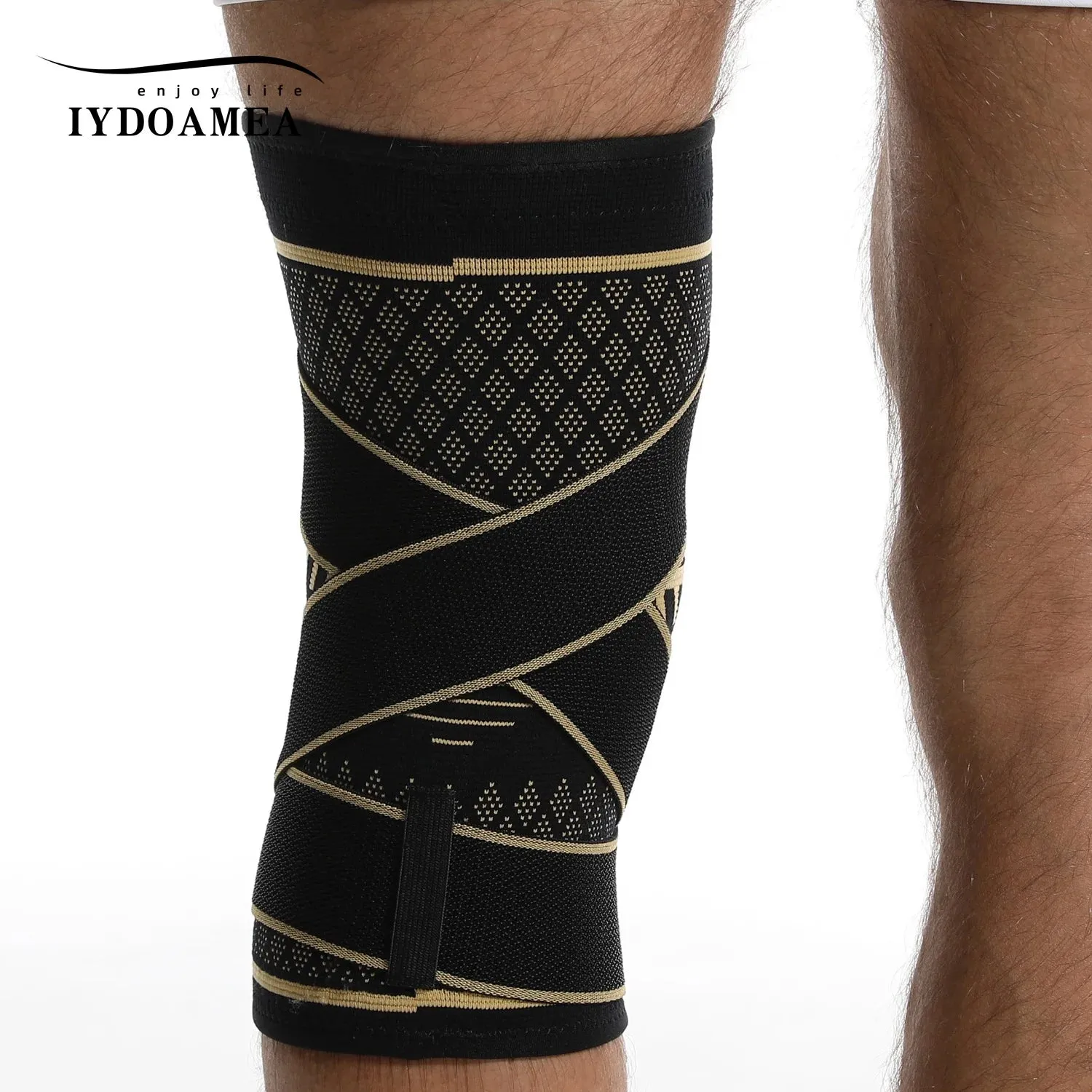Adjustable Copper Knee Braces, Black, Size 5XL