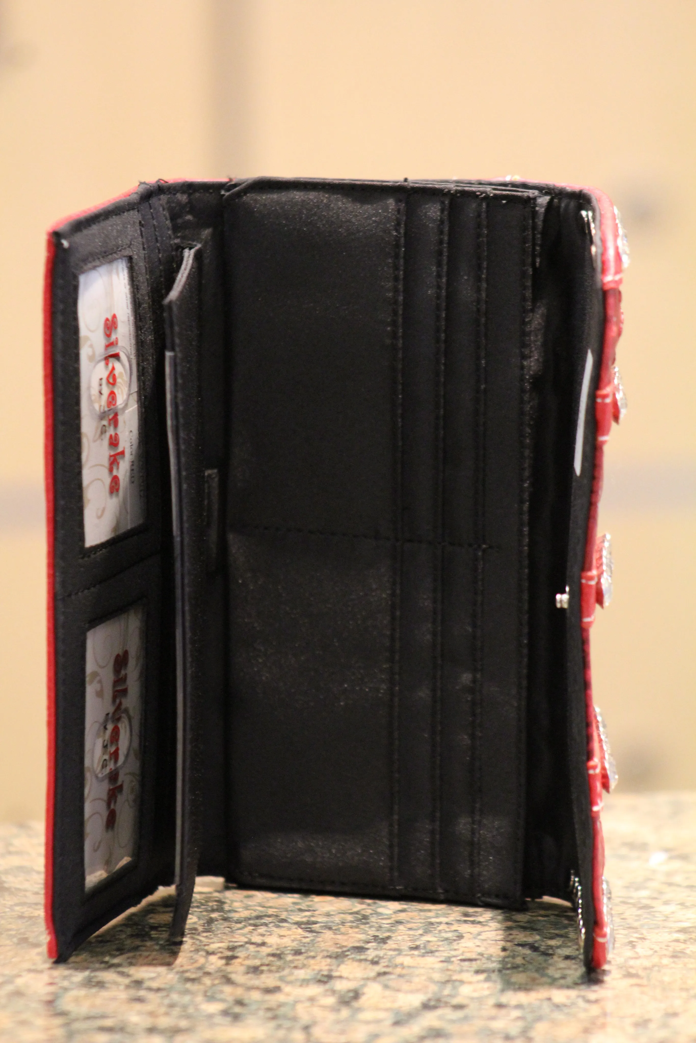 ADO | Bling Trifold Wallet Red