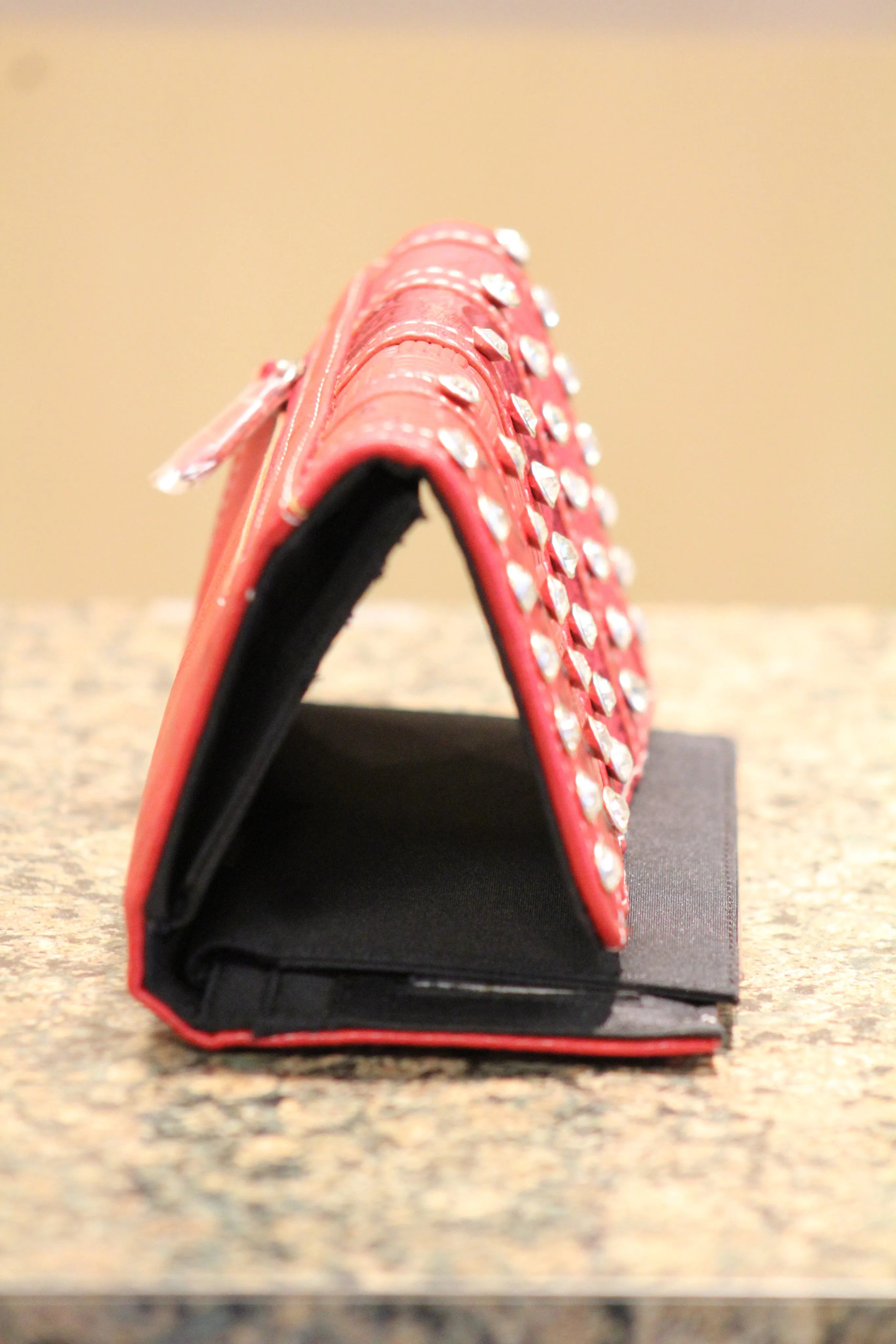 ADO | Bling Trifold Wallet Red