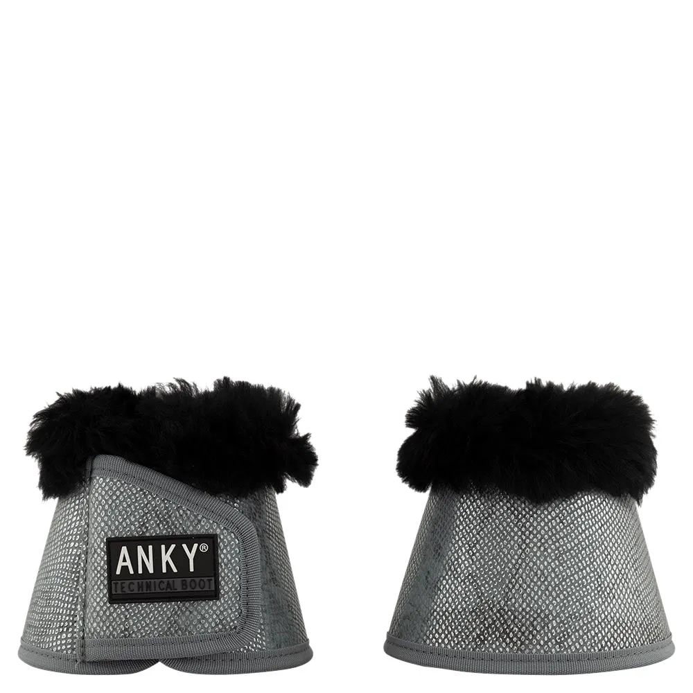 Anky Stormy weather lizard metallic sheepskin overreach boots