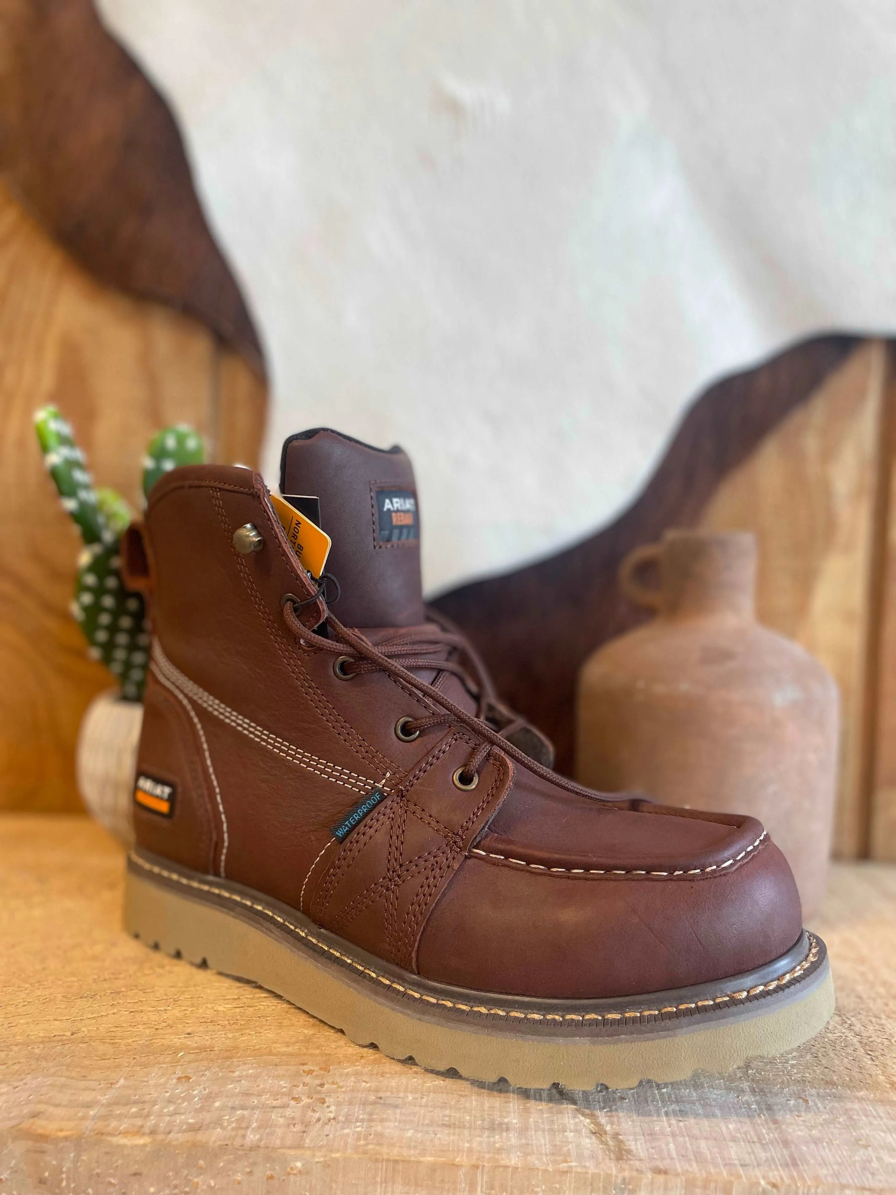 Ariat Mens Rebar Wedge Moc Toe Boots