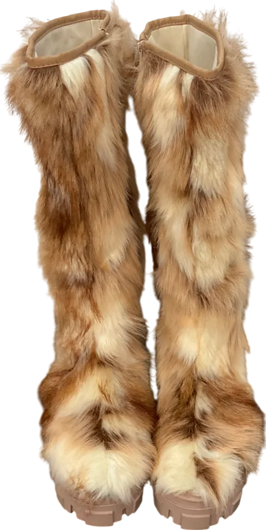 ASOS Brown Faux Fur Calf Boot UK 6 EU 39 👠