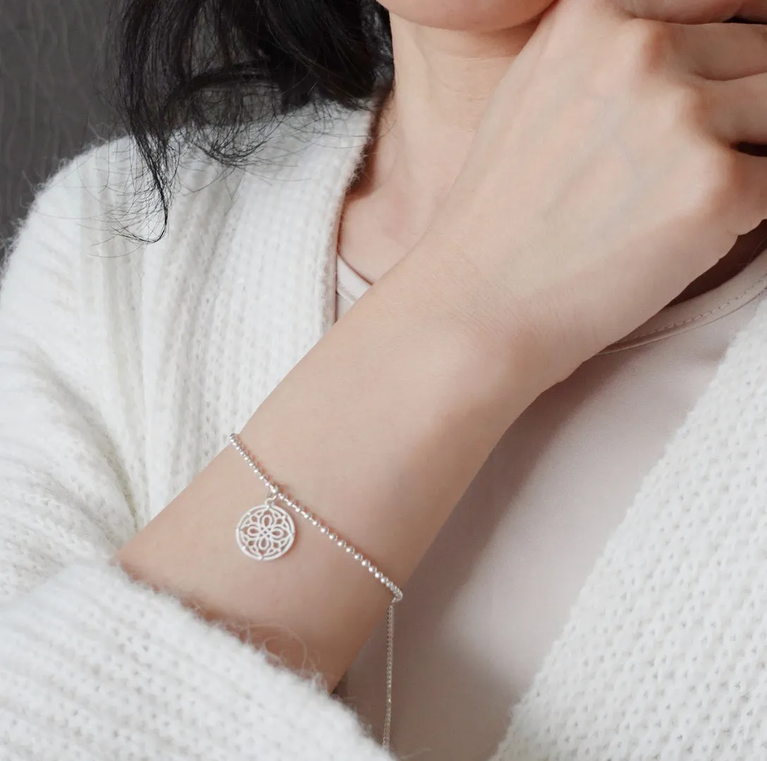 Auspicious Origin Small Pendant Bracelet Silver