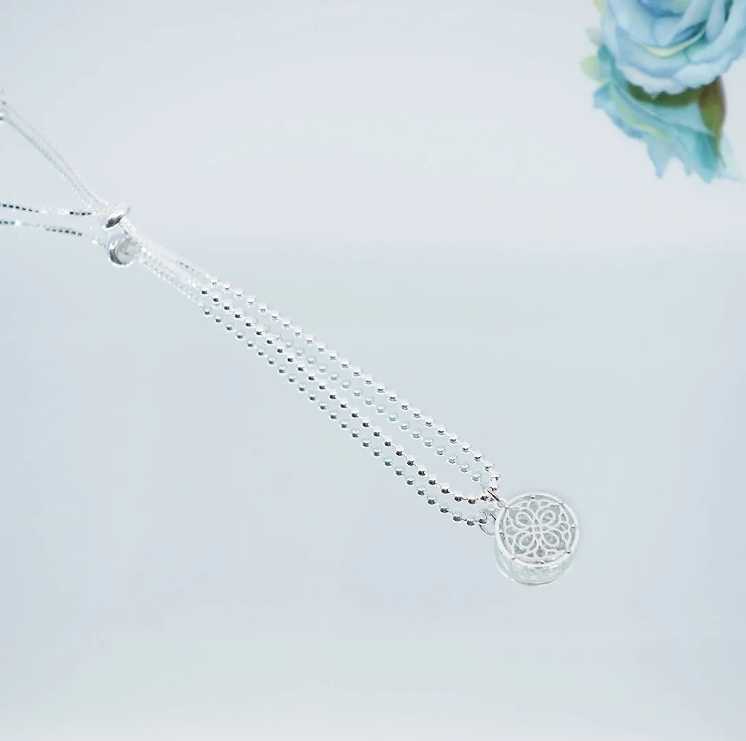 Auspicious Origin Small Pendant Bracelet Silver