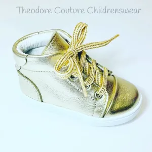 AW24 Borboleta Gold Leather Danilo Hi-tops Boots