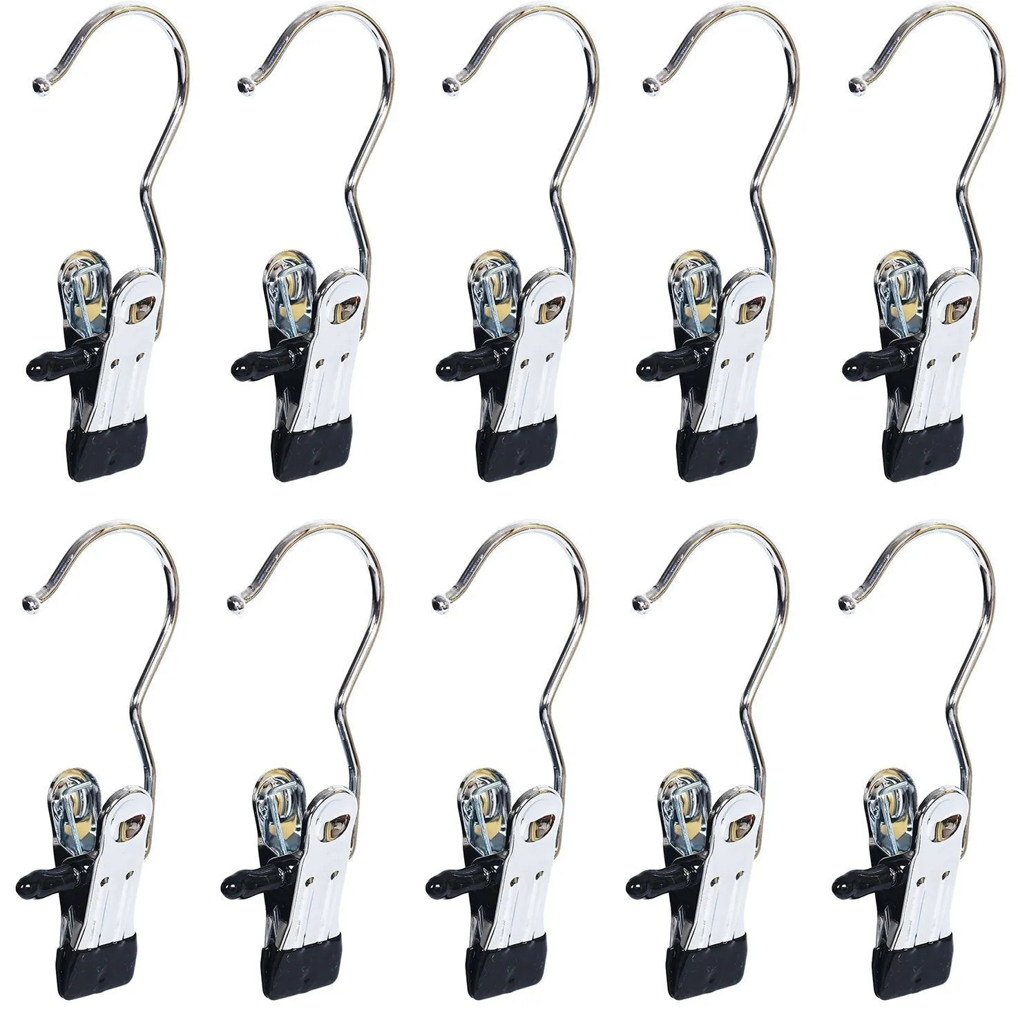 Baihoo Set of 10 Laundry Hooks Pins Boot Hanger Hold Hanging Clips Home Travel Portable