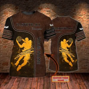 Basketball 02 - Personalized Name 3D Tshirt - QB95