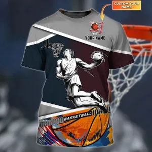 Basketball 1 - Personalized Name 3D T-Shirt - TD96