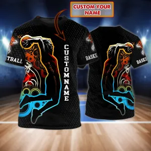 Basketball- Personalized Name 3D Tshirt - Loop - H9h3-448
