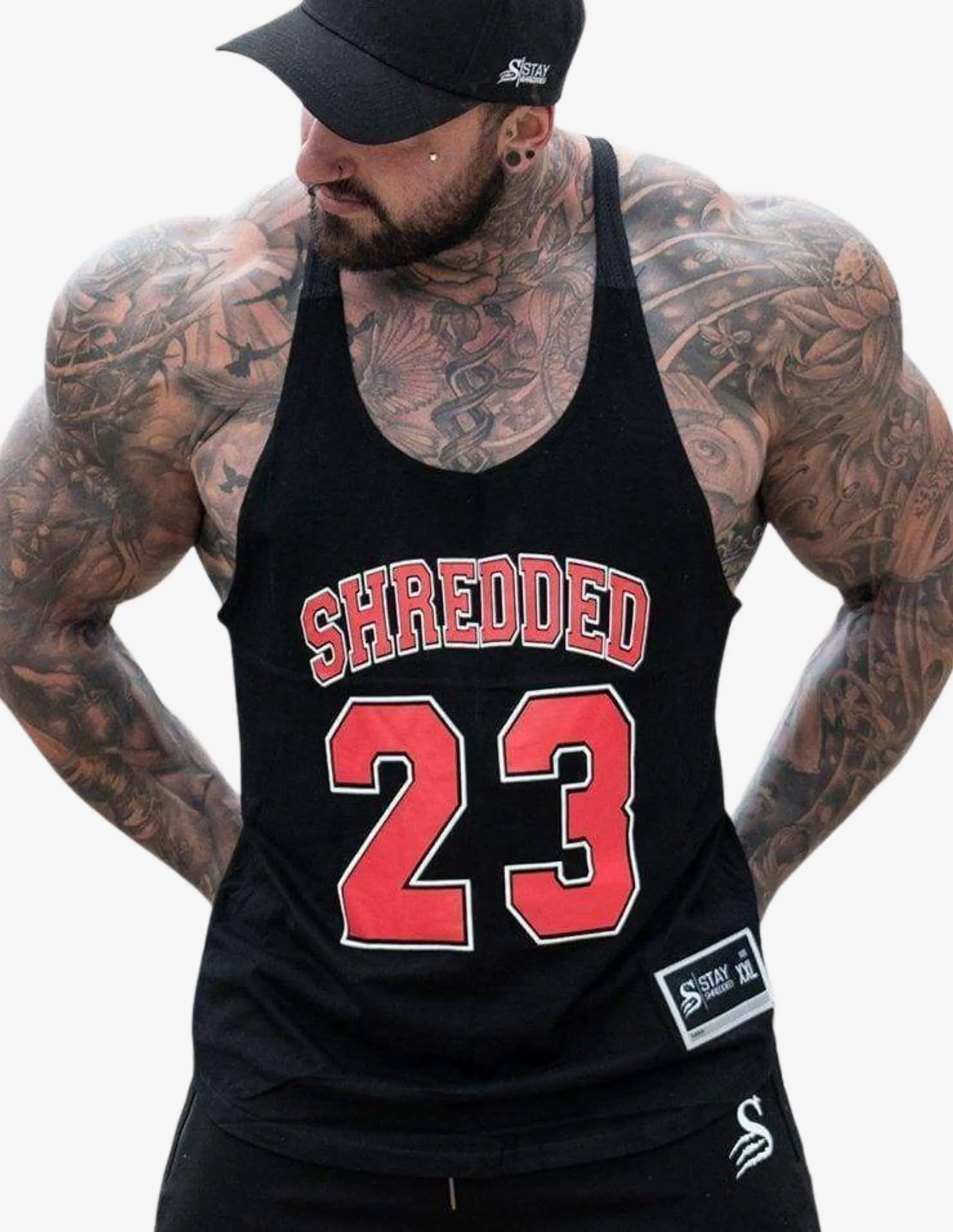 Basketball Stringer - Black/Red