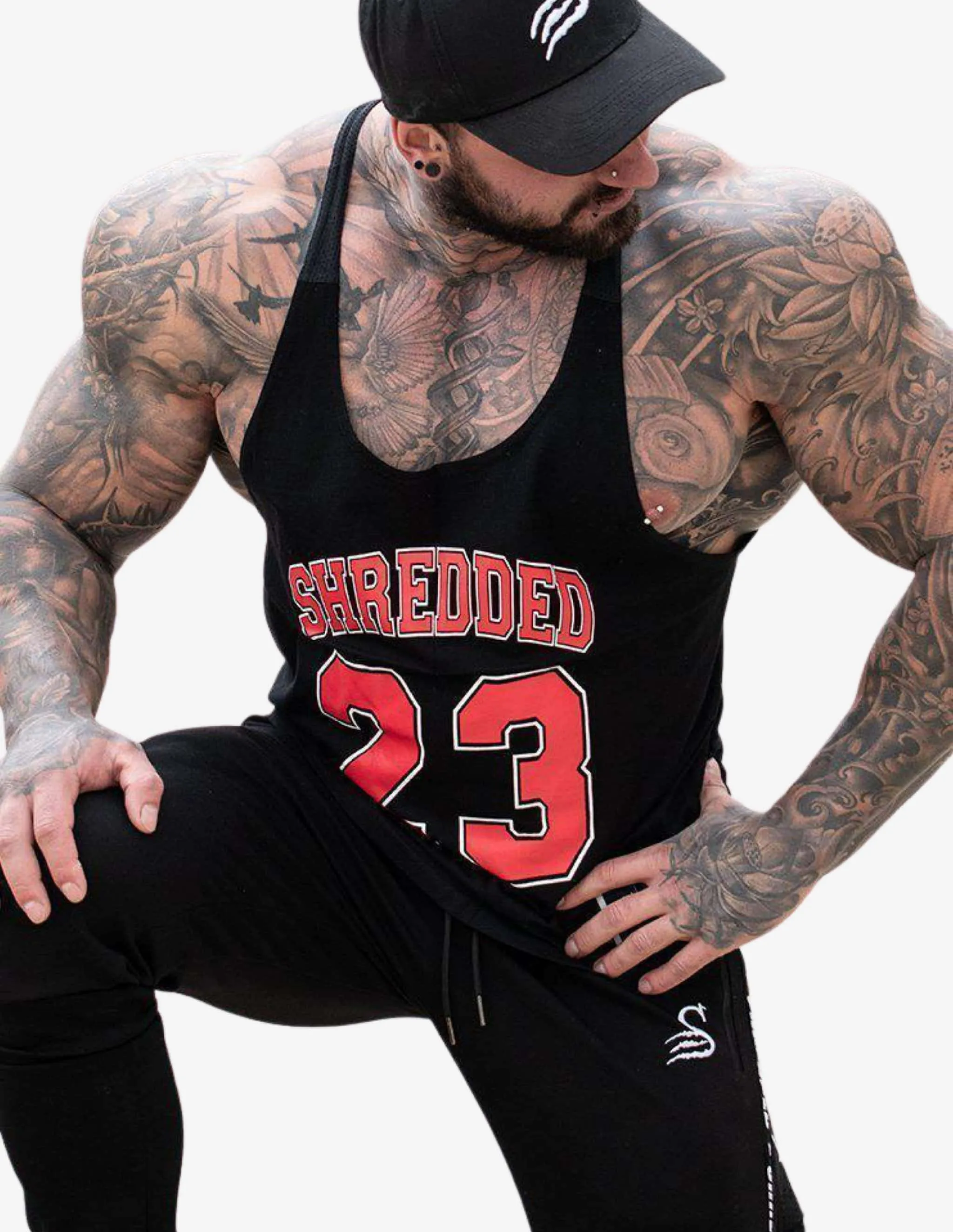 Basketball Stringer - Black/Red