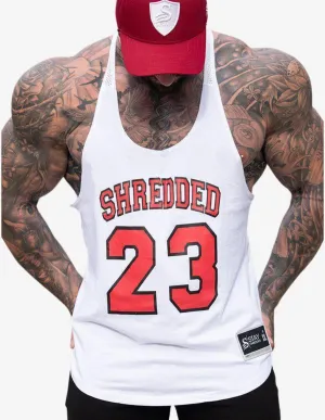 Basketball Stringer - White/Red