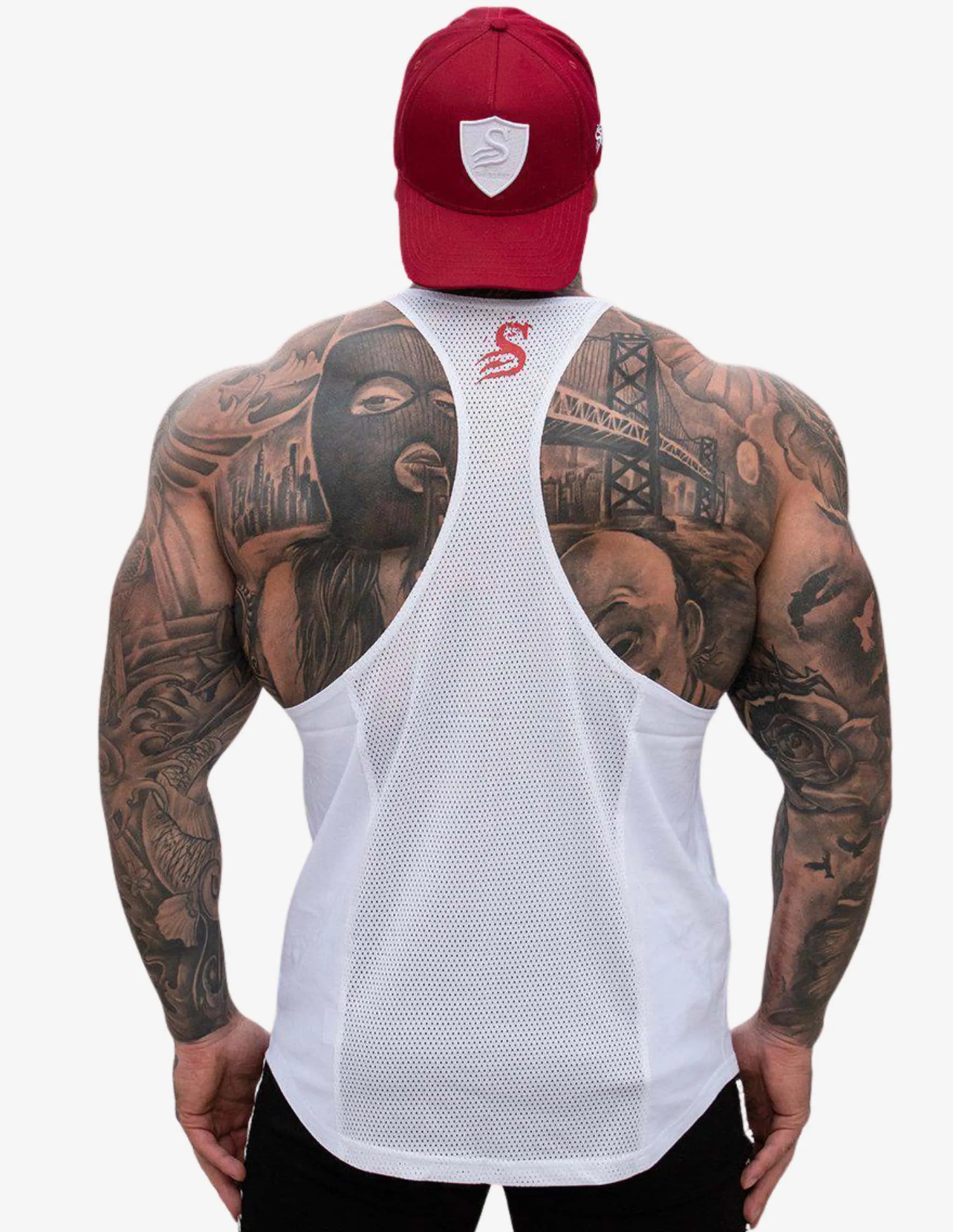 Basketball Stringer - White/Red