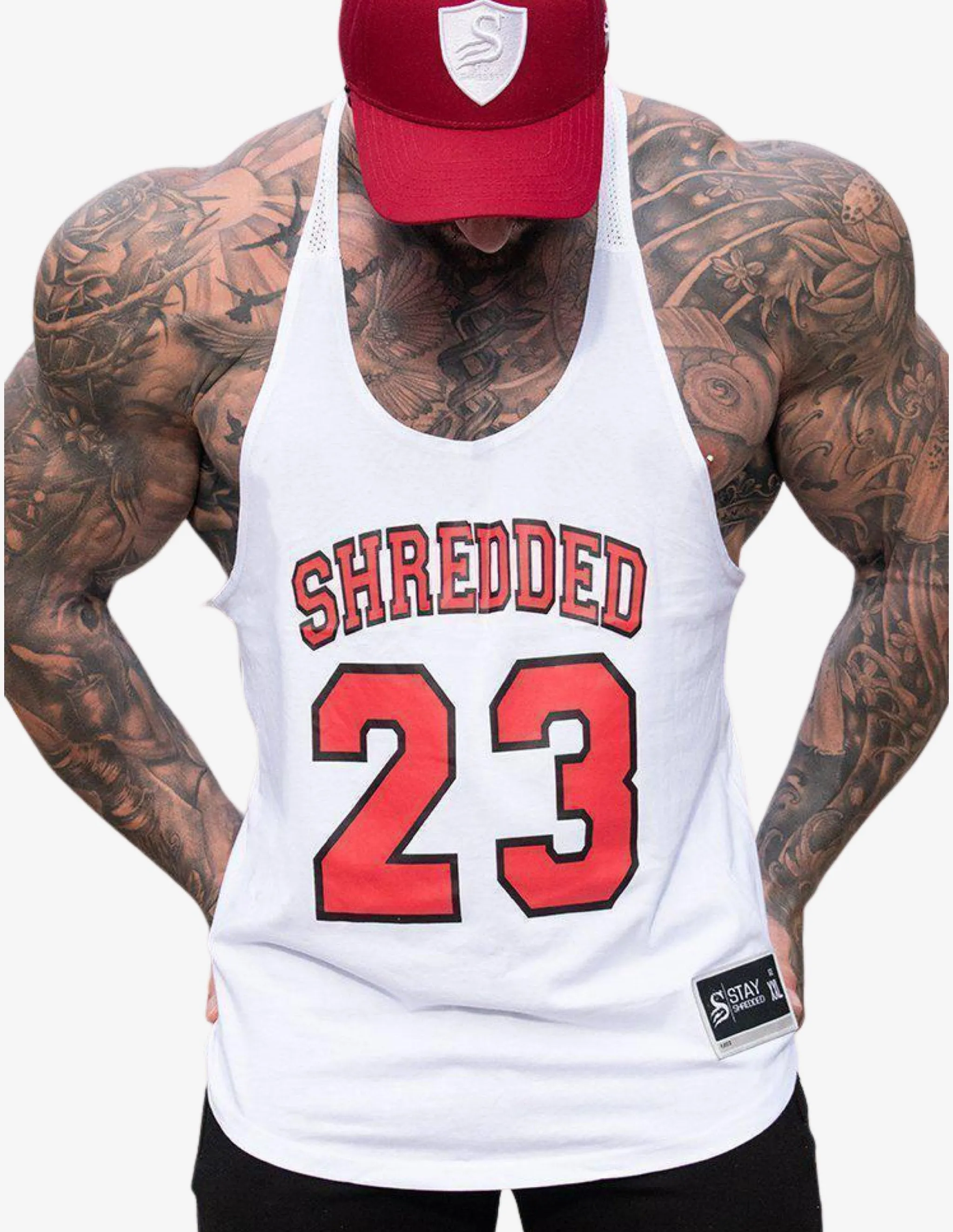 Basketball Stringer - White/Red