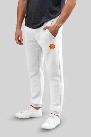 Basketball White Jogger