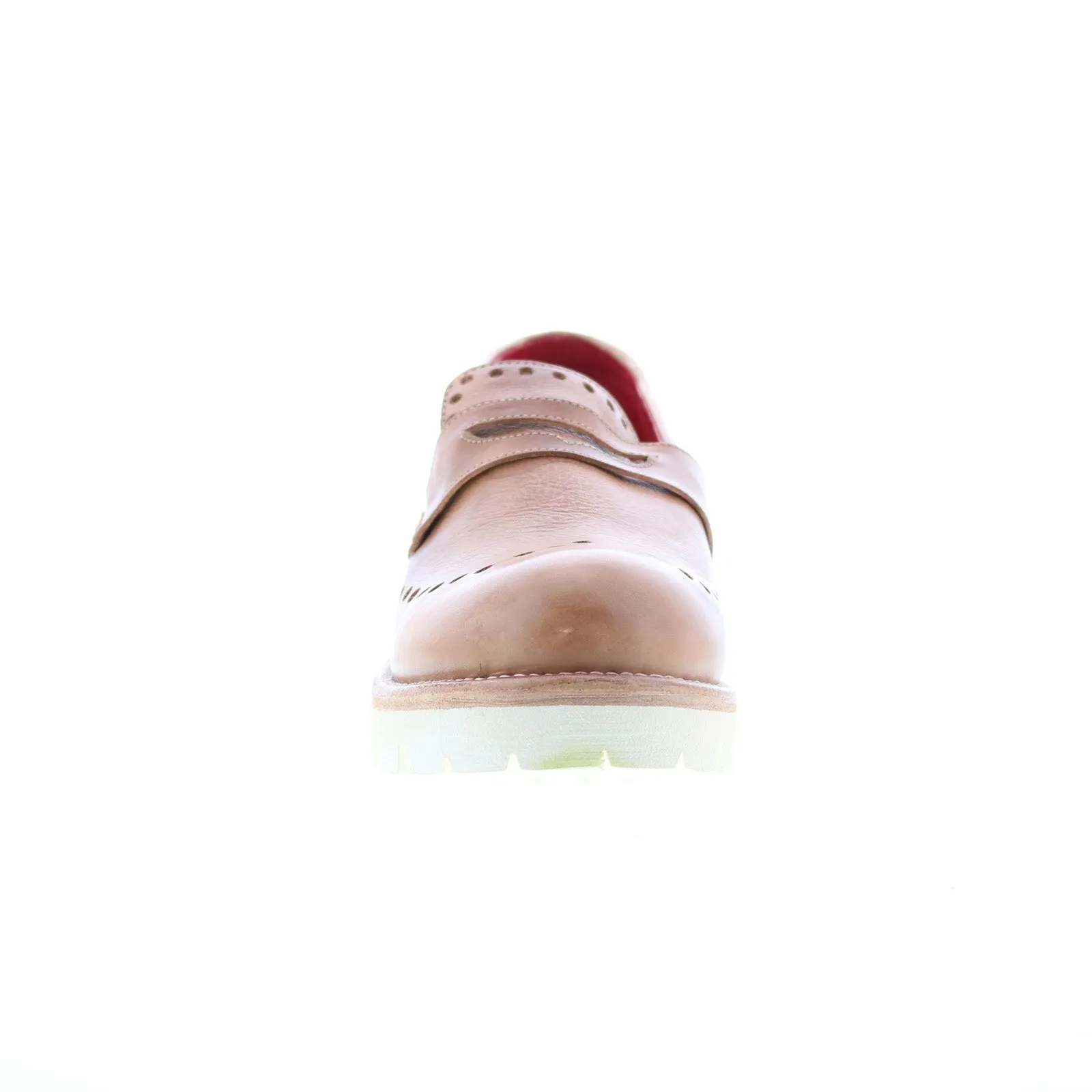 Bed Stu Glenda F346034 Womens Brown Leather Loafers & Slip Ons Casual Shoes