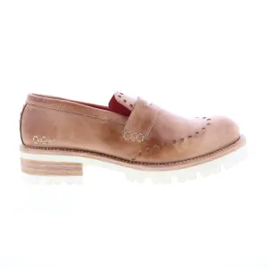 Bed Stu Glenda F346034 Womens Brown Leather Loafers & Slip Ons Casual Shoes