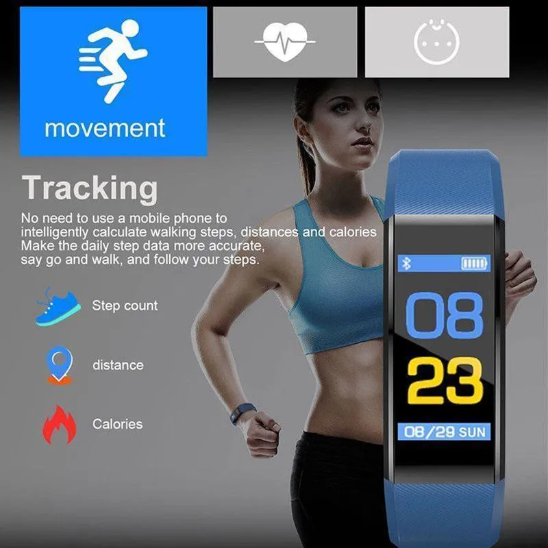 BEST Fitness Smartwatch Tracks Your Running & Walking Distance, Heart Rate, Calories, Blood Pressure & More... Choose From 5 COLORS   Get FREE Delivery Too!
