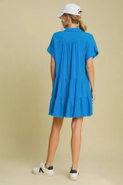 Blue Tiered Dress