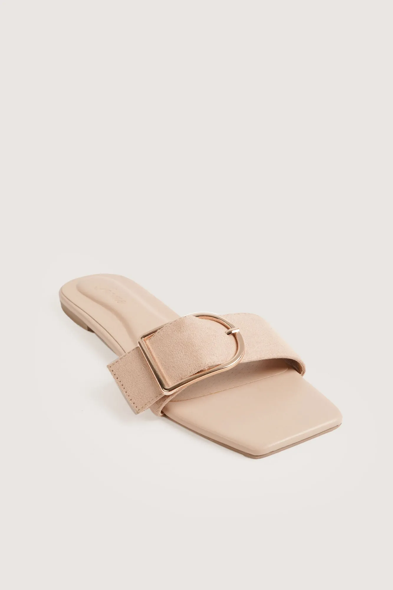 Buckled Strap Square Toe Sandals