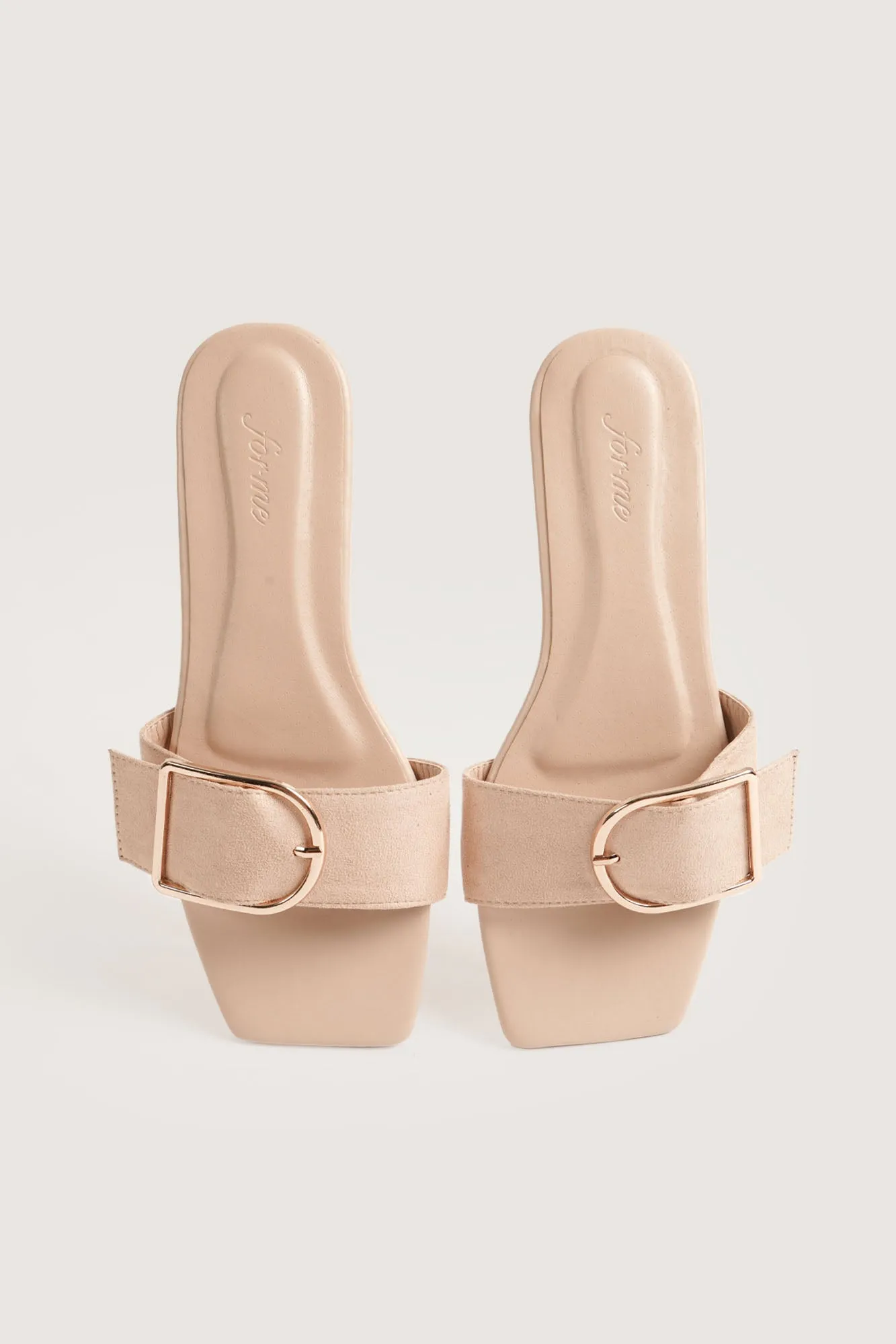 Buckled Strap Square Toe Sandals