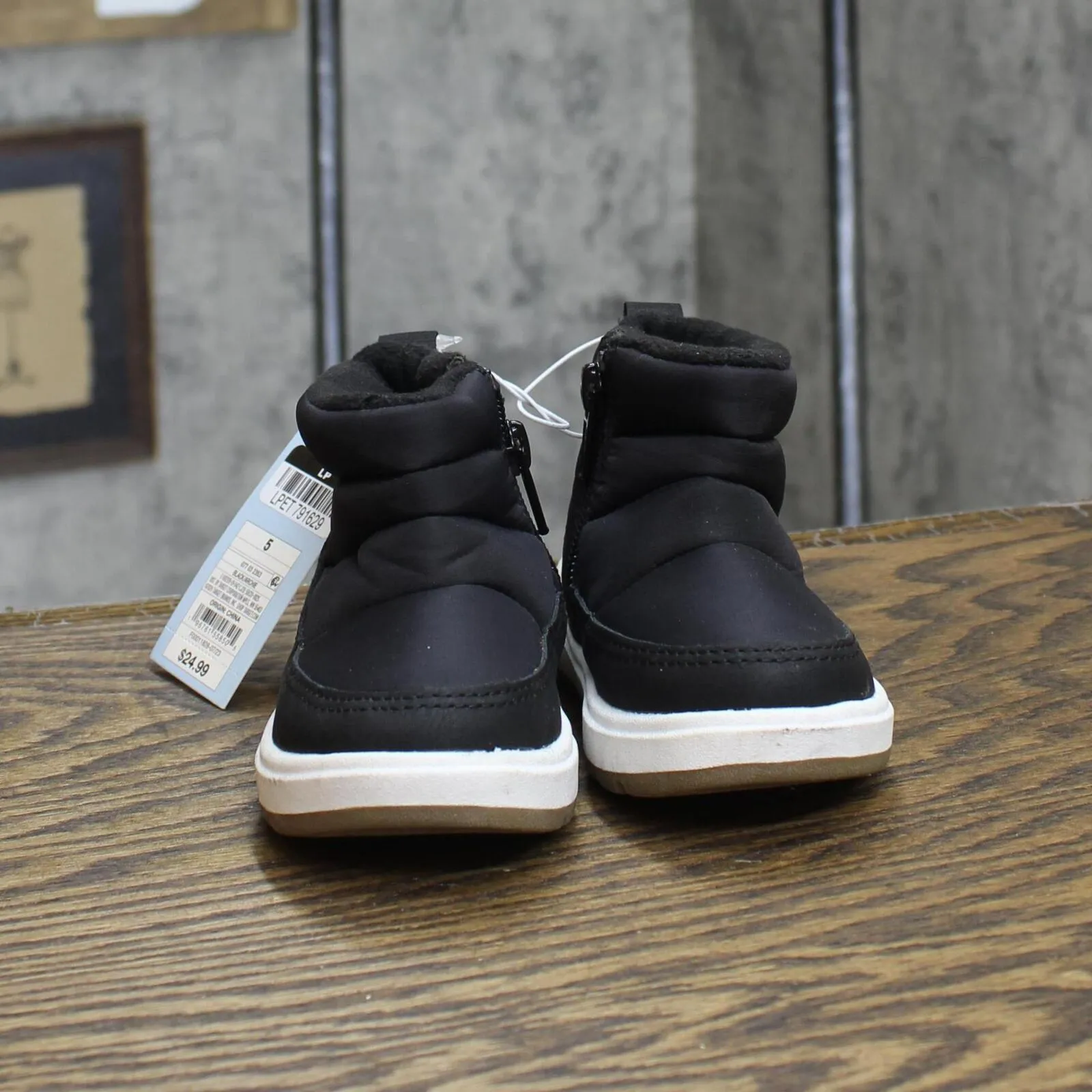 Cat & Jack Toddler Boys Archie Puffer Boots 88435593 Black 5T