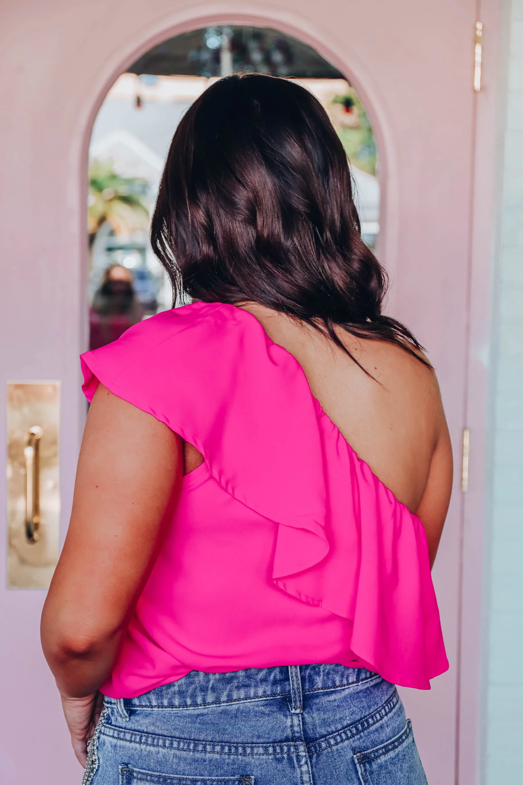 Chaline One-Shoulder Blouse