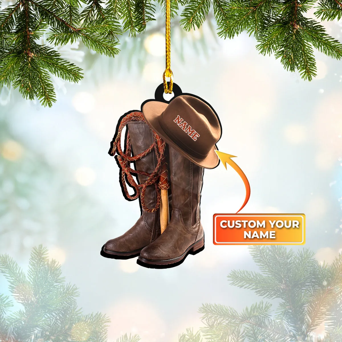 Custom Shaped Ornament - Cowboy Kit 1 - Nt168 - Loop - Ct230