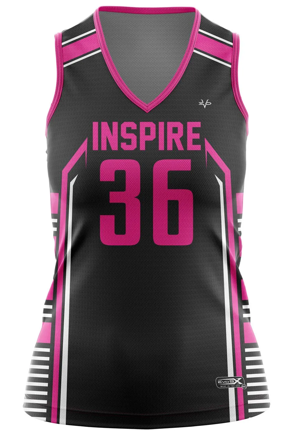 Dare to Inspire Basketball Sublimated Sleeveless Women Jersey