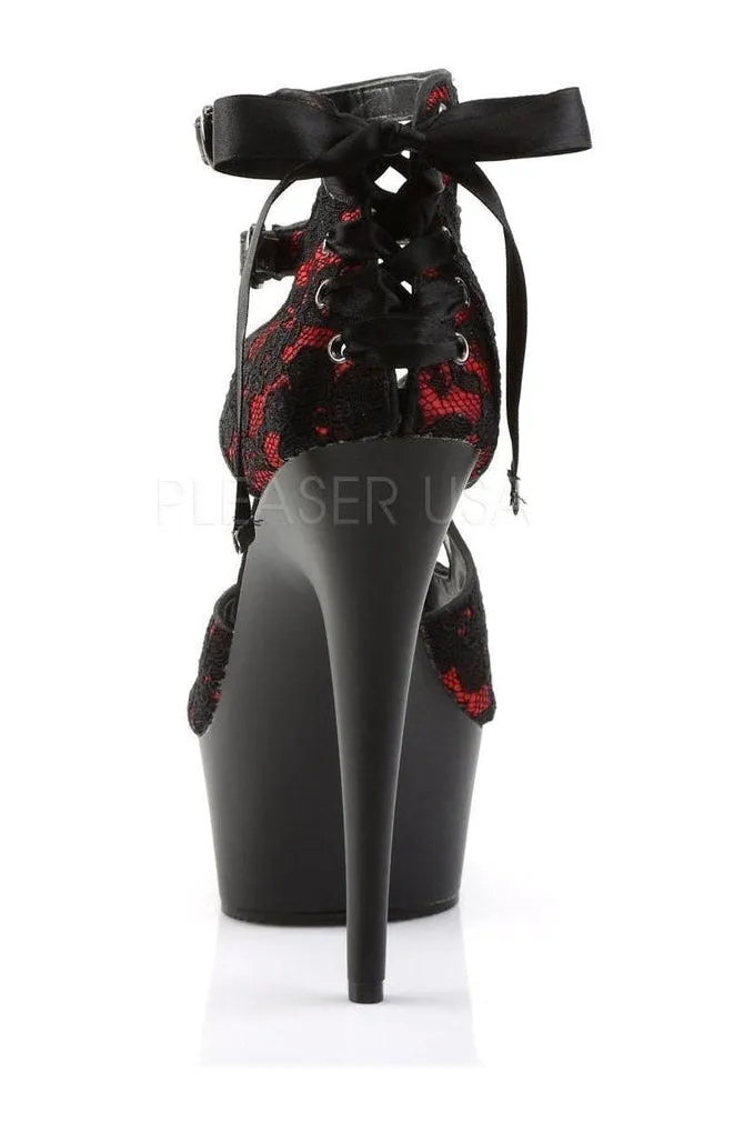 DELIGHT-678LC Platform Sandal  | Black Fabric