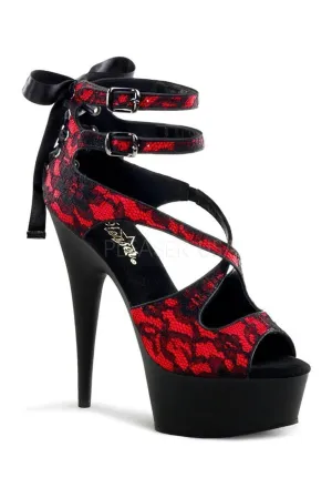 DELIGHT-678LC Platform Sandal  | Black Fabric