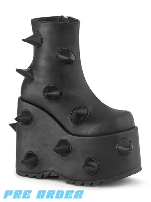 DEMONIA SLAY-77 - BLACK VEGAN LEATHER ✰ PRE ORDER ✰