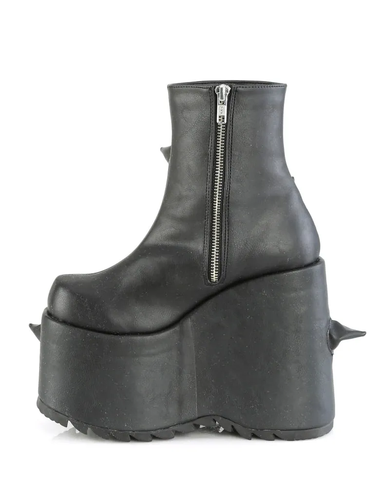 DEMONIA SLAY-77 - BLACK VEGAN LEATHER ✰ PRE ORDER ✰